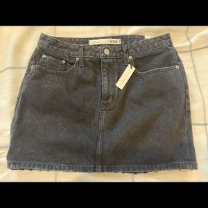 Lovers + Friends Black Denim Mini Skirt